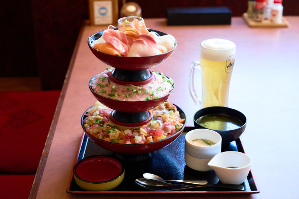 すしめん処大京　食べ放題　タワー丼