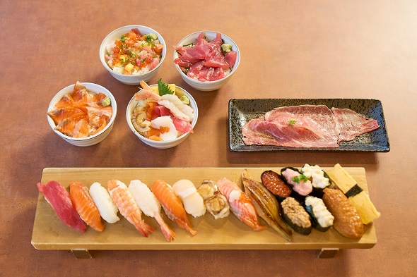 すしめん処大京　食べ放題　タワー丼