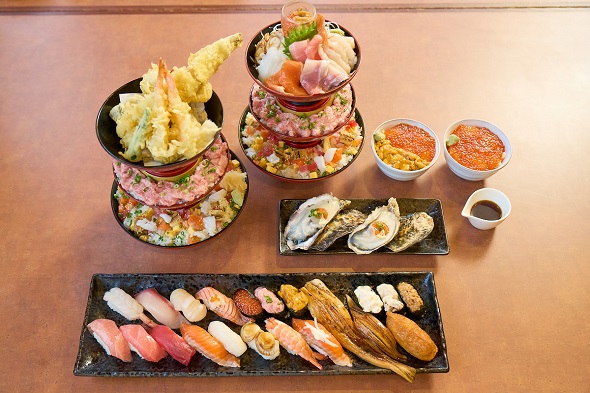 すしめん処大京　食べ放題　タワー丼