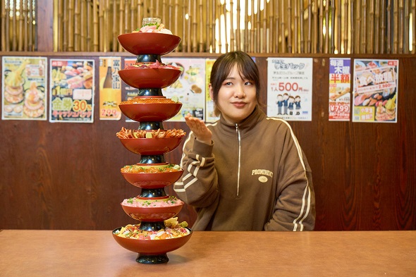 すしめん処大京　食べ放題　タワー丼