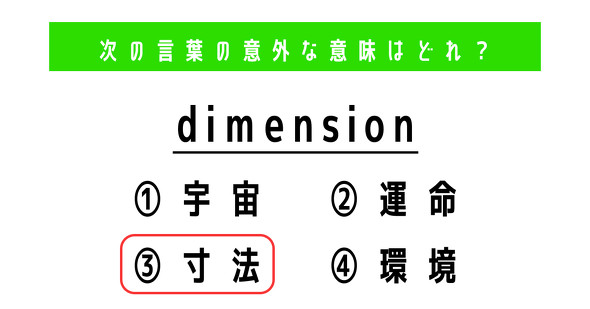 英単語　ねとらぼ　dimension