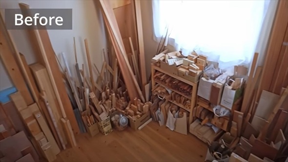 DIY母ちゃん、ためこんだ端材を片付ける