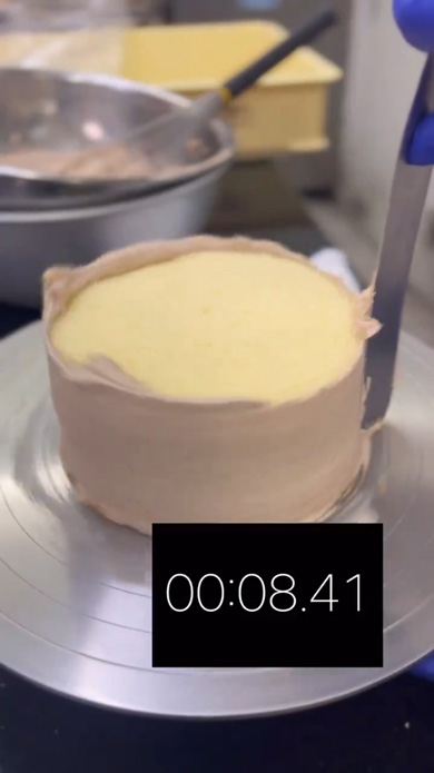 パティシエ 本気 ナッペ ケーキ クリーム プロ メイキング 1分チャレンジ