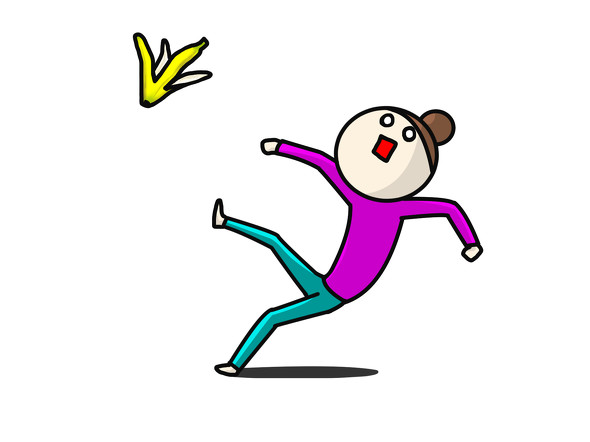 バナナの皮で滑る画像　馬渕清資　イグノーベル賞