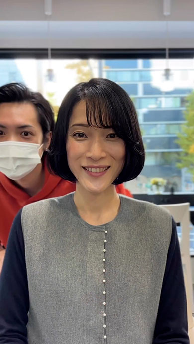 38歳女性が美容院で大変身・アフター