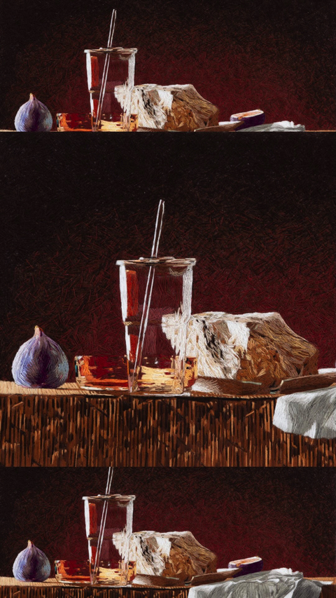 油絵のような刺繍絵画