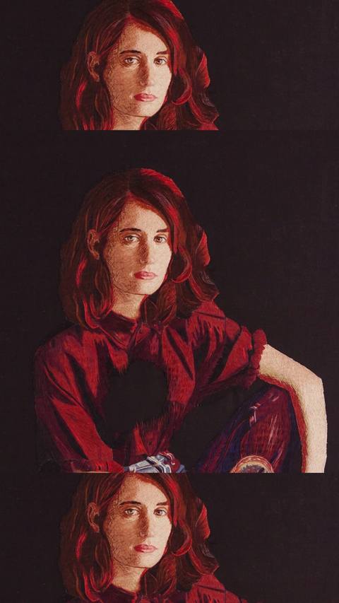 油絵のような刺繍絵画