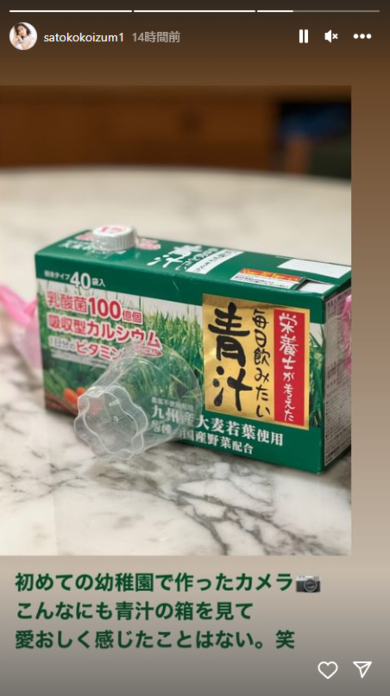 モデル・小泉里子の息子が幼稚園で作った作品