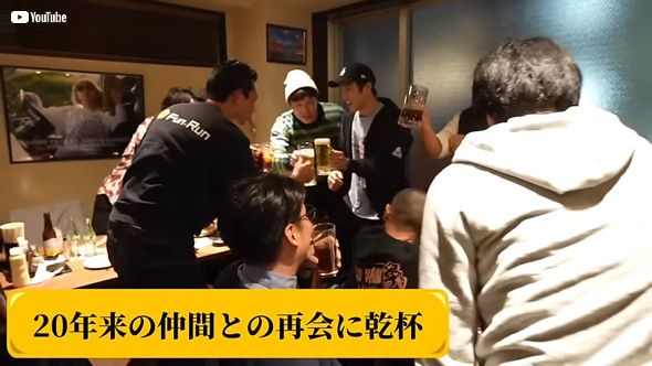 ウォーターボーイズの新年会に参加した中尾明慶