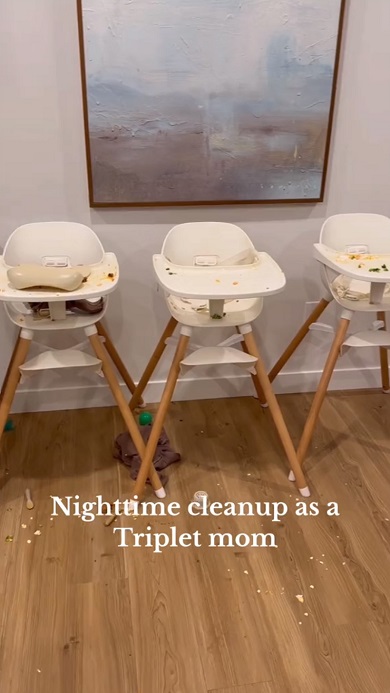 三つ子がいる家庭で毎晩行われるお掃除ルーティン