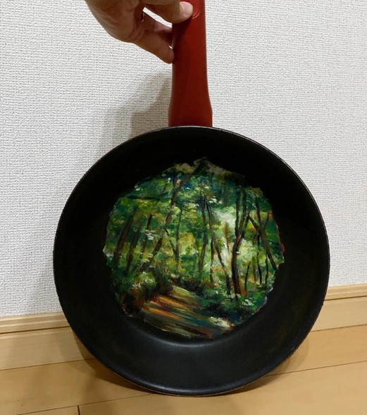 フライパンに絵