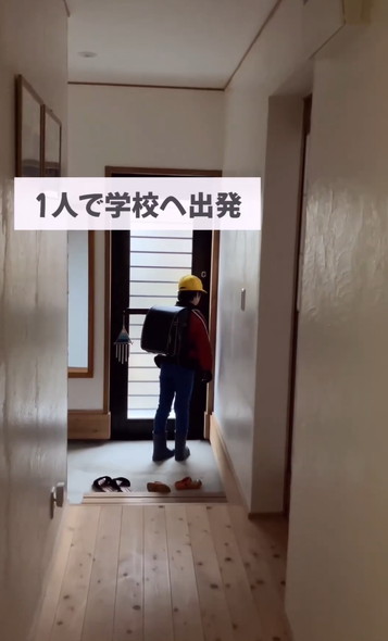 お手伝いする三男