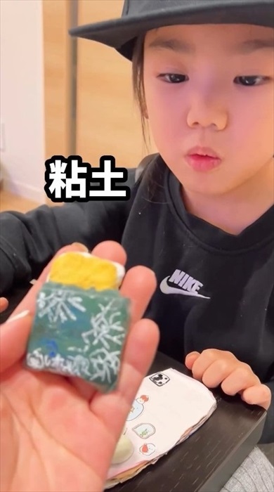 娘が工作した白い恋人がすごい