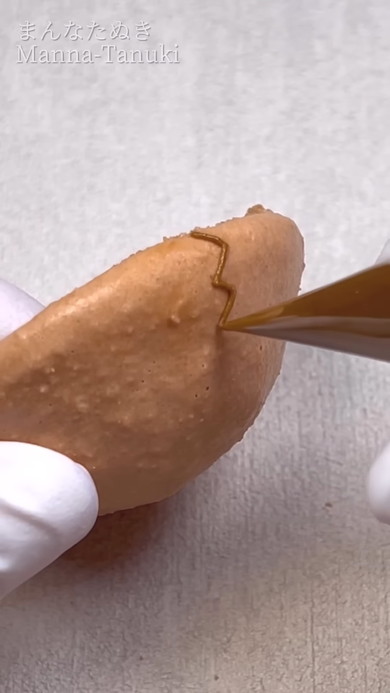 マカロンで作る目玉おやじの製作過程