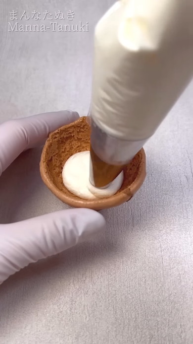 マカロンで作る目玉おやじの製作過程