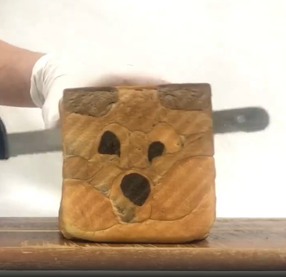 断面がワンコのパン