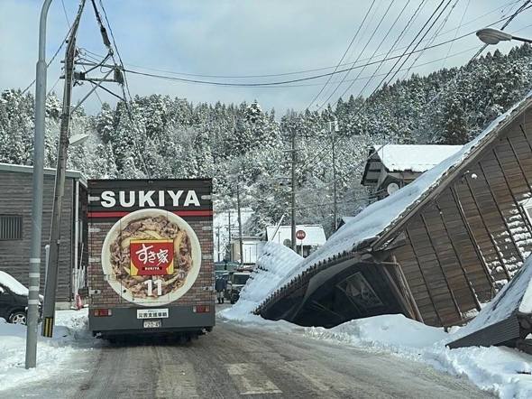 能登半島地震 石川県 珠洲市 すき家 支援 炊き出し 感謝 メッセージ