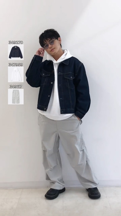 GU デニムジャケット アウター 春コーデ ユニセックス