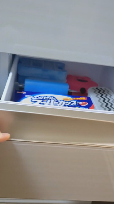 アイスクリームが入った冷凍庫