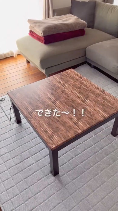 こたつテーブルをリメーク