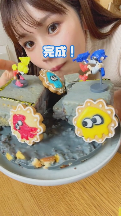 スプラトゥーン風スイーツをママが手作り