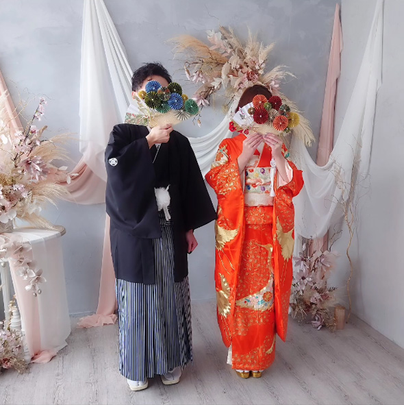 3世代 花嫁衣装 着物 ネイル お嫁 昭和 平成 令和 和装 前撮り