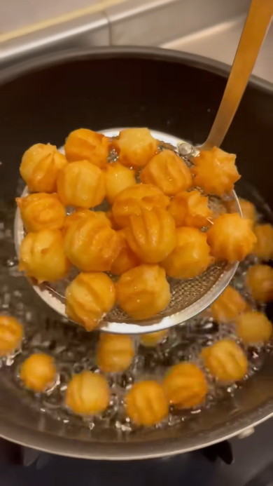 「ひとくちチュロス」の調理工程