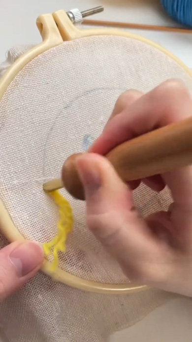 パンチニードルでニコちゃん作成