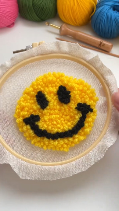 パンチニードルでニコちゃん作成