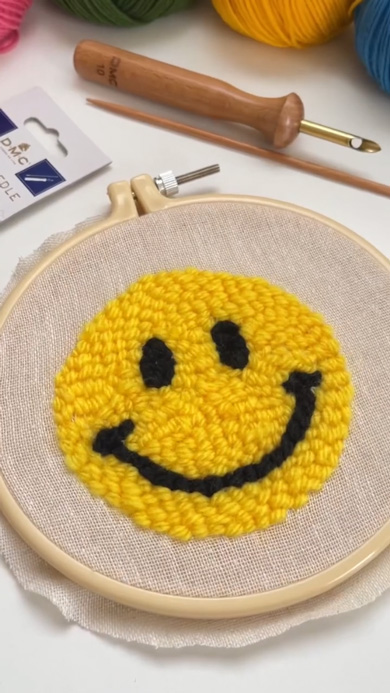 パンチニードルでニコちゃん作成