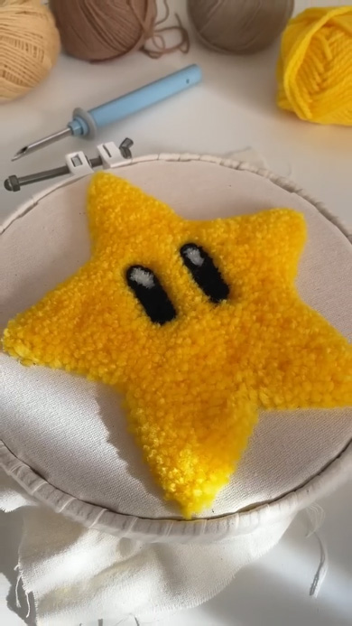 パンチニードルでニコちゃん作成