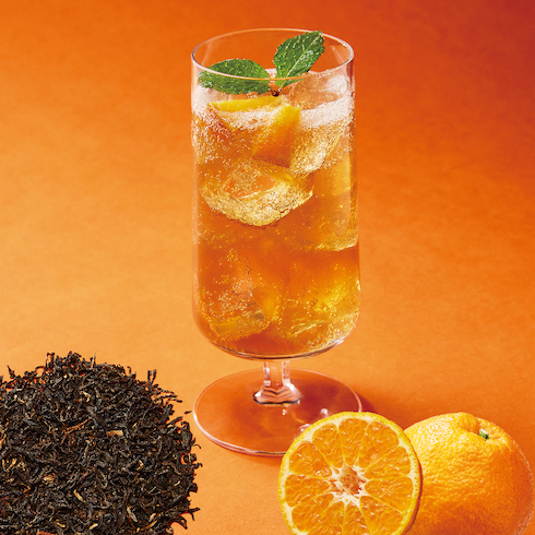 清見オレンジの和紅茶ソーダ