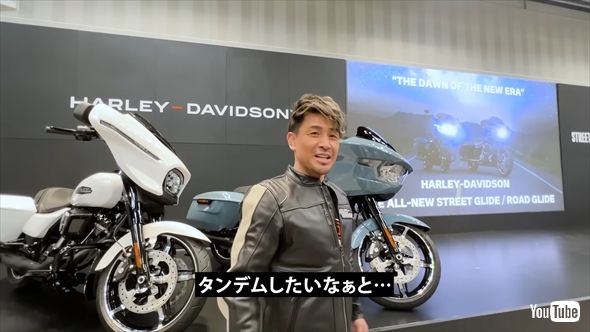 ハーレー・ダビッドソンの新型ROAD GULIDEの購入を検討する魔裟斗