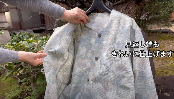 着物をワンピースにリメーク