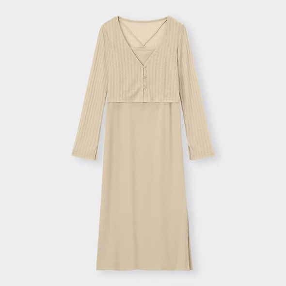 GU 新作 キャミワンピ 全色 着てみた コーデ 2ピースキャミソールワンピース