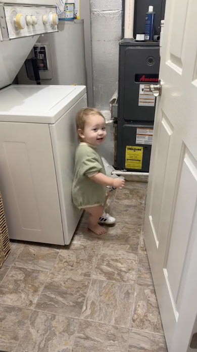 洗濯機のビートと一緒に踊る