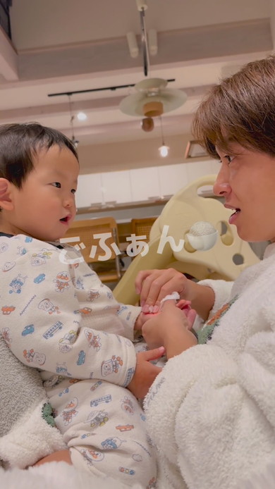保育園の給食についての父子の会話