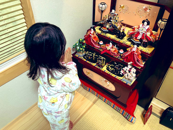 雛人形 お願い 4歳 娘 ちからがほしい 女の子 筋トレ 腕立て 努力