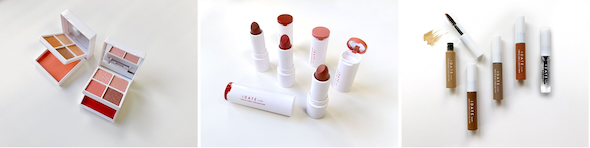 ミニマルパレット2種、リップスティック全4色、アイブローカラーブラシ全5色