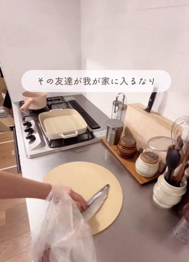 お友達がお家に入るなり