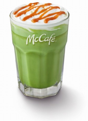 バニラ宇治抹茶ホットラテ