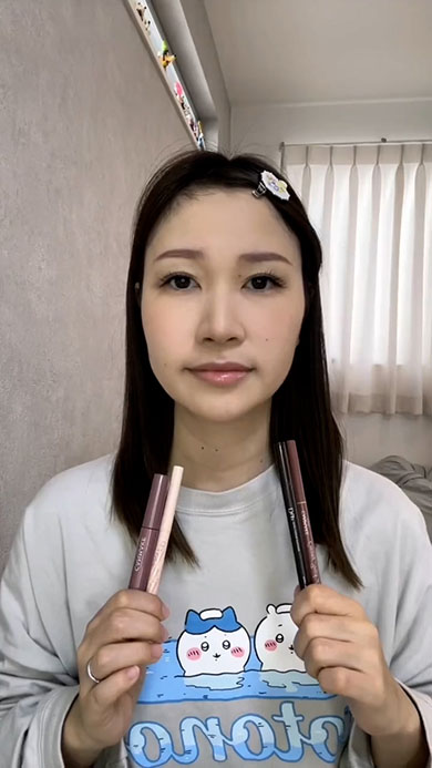 足の裏さんのメイク（アイメイク完成）