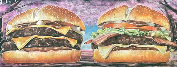 マクドナルド 黒板アート 卒業 祝い サムライマック 河野真弓