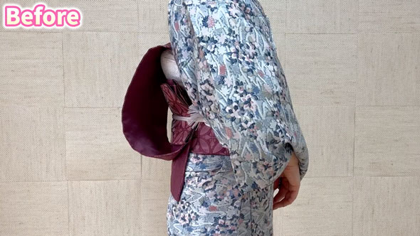 お太鼓を一瞬でビシっと整える方法