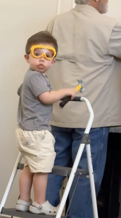 ゴーグル姿の男の子