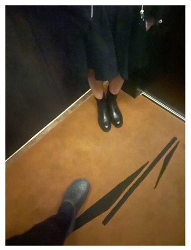 小林さんの靴を初めてはいて出掛けたという麗禾さん