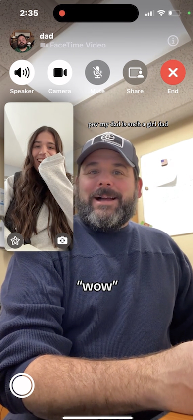 ヘアカラーに気付く父親