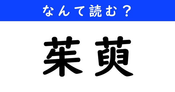 漢字クイズ　難読漢字　茱萸