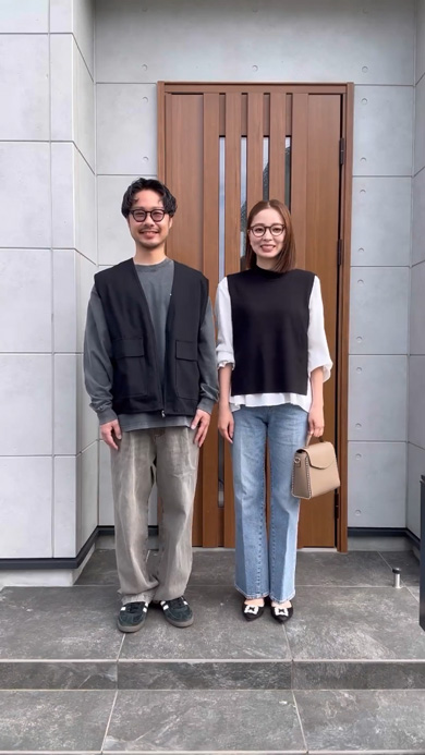 ブラウスとベストのセット