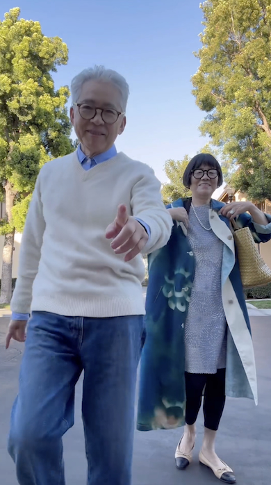 「Aki and Koichi」のリンクコーデ